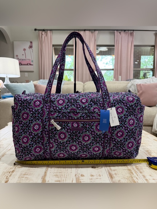 Vera Bradley Handbags - Vera Bradley Duffel Iconic Large Travel Duffel Carry On Purple Lilac Medallion